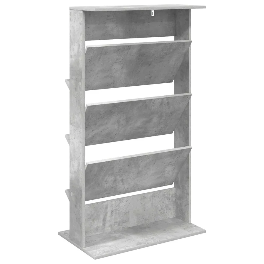 Étagère à magazines avec étagère Gris béton 70 x 41 x 126 cm - 7