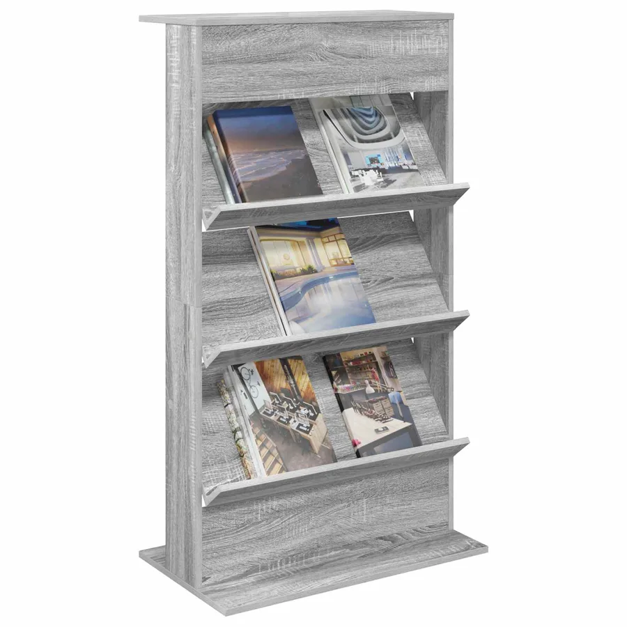 Étagère à magazines avec étagère Gris Sonoma 70 x 41 x 126 cm - 3