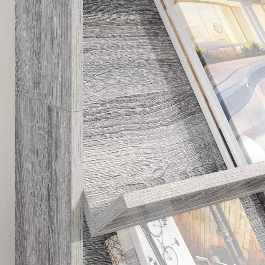 Étagère à magazines avec étagère Gris Sonoma 70 x 41 x 126 cm - 4