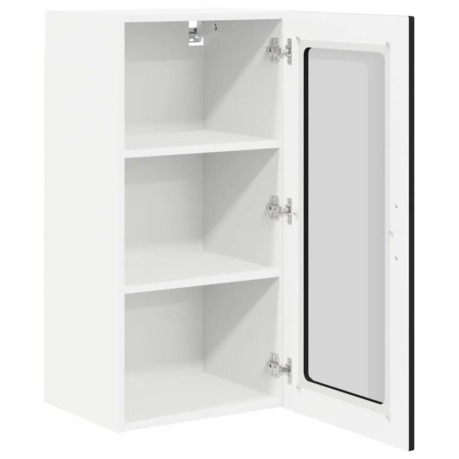 Cabinet en verre mural PORTO 2 pcs Noir 40 x 31 x 80 cm - 5