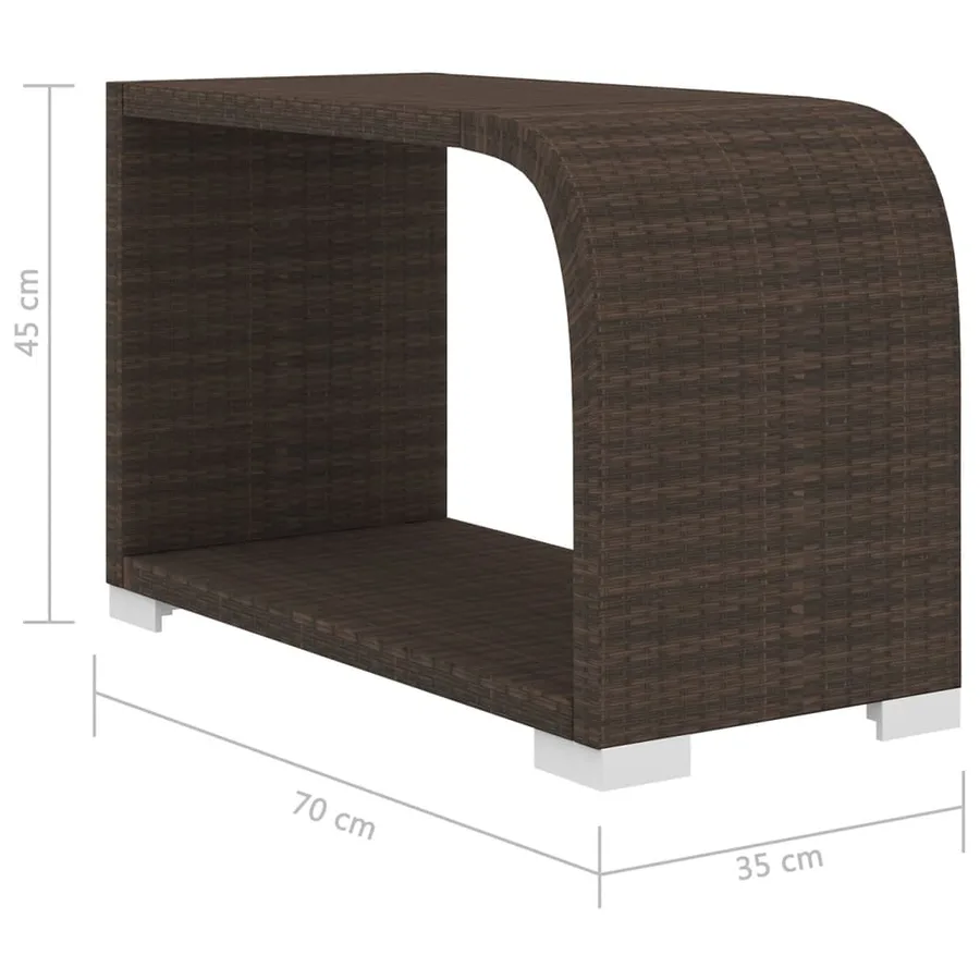 Salon de jardin 10 pcs avec coussins Résine tressée Marron - 15