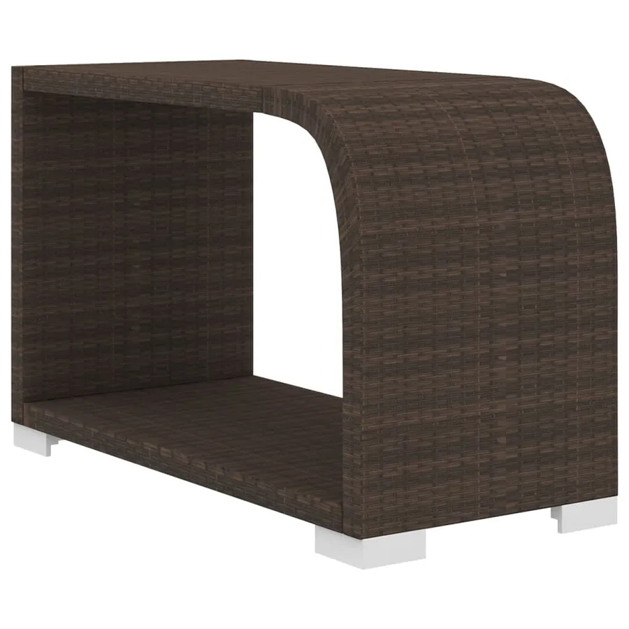 Salon de jardin 10 pcs avec coussins Résine tressée Marron - 9