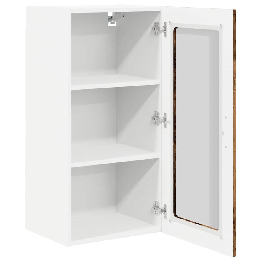 Cabinet en verre mural PORTO 2 pcs Bois ancien 40 x 31 x 80 cm - 5