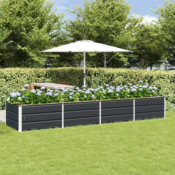 Jardinière Anthracite 320 x 80 x 45 cm Acier