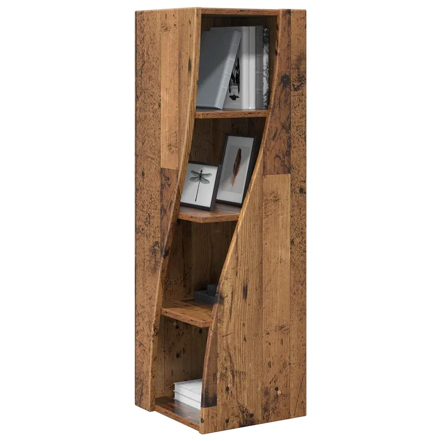 Meuble d'angle Bois ancien 32x32x102cm Bois d'ingénierie - 3