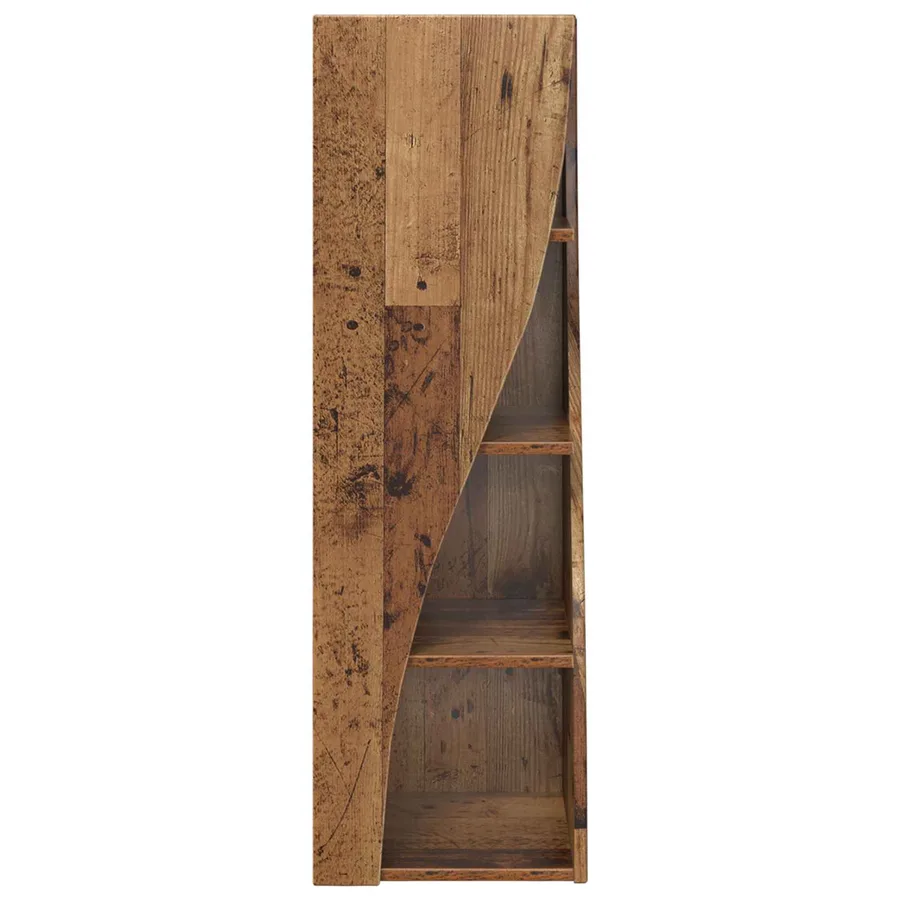 Meuble d'angle Bois ancien 32x32x102cm Bois d'ingénierie - 5