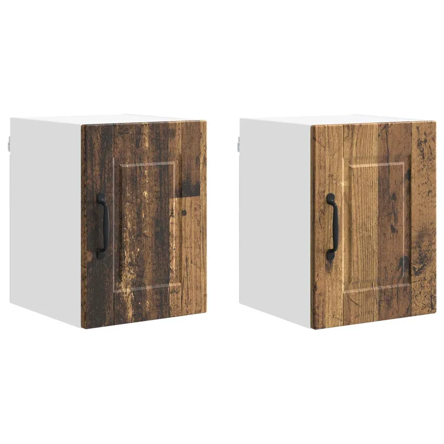 Meuble mural PORTO 2 pcs Bois ancien 30 x 31 x 40 cm - 2