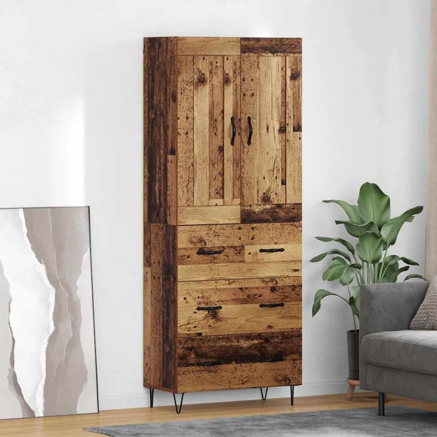 Haut Armoire Bois Ancien 69,5 x 34 x 180 cm Bois d'ingénierie