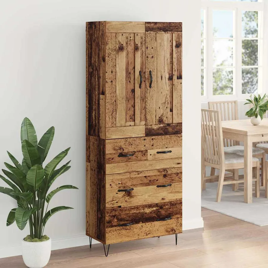 Haut Armoire Bois Ancien 69,5 x 34 x 180 cm Bois d'ingénierie - 4