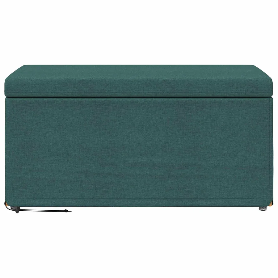 Tabouret Vert foncé 81 x 41 x 40 cm Tissu et bois stratifié - 4