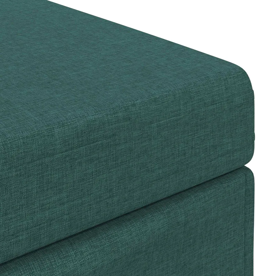 Tabouret Vert foncé 81 x 41 x 40 cm Tissu et bois stratifié - 6