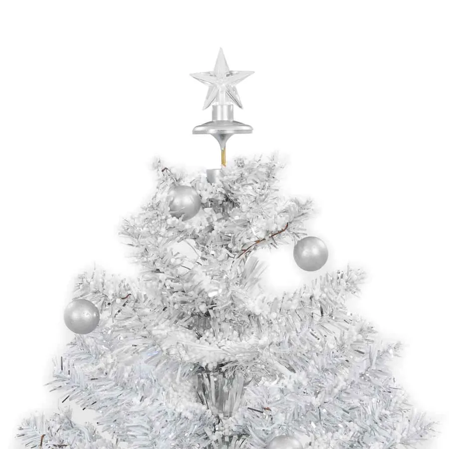 Arbre de Noël neigeux avec base de parapluie Blanc 75 cm - 5