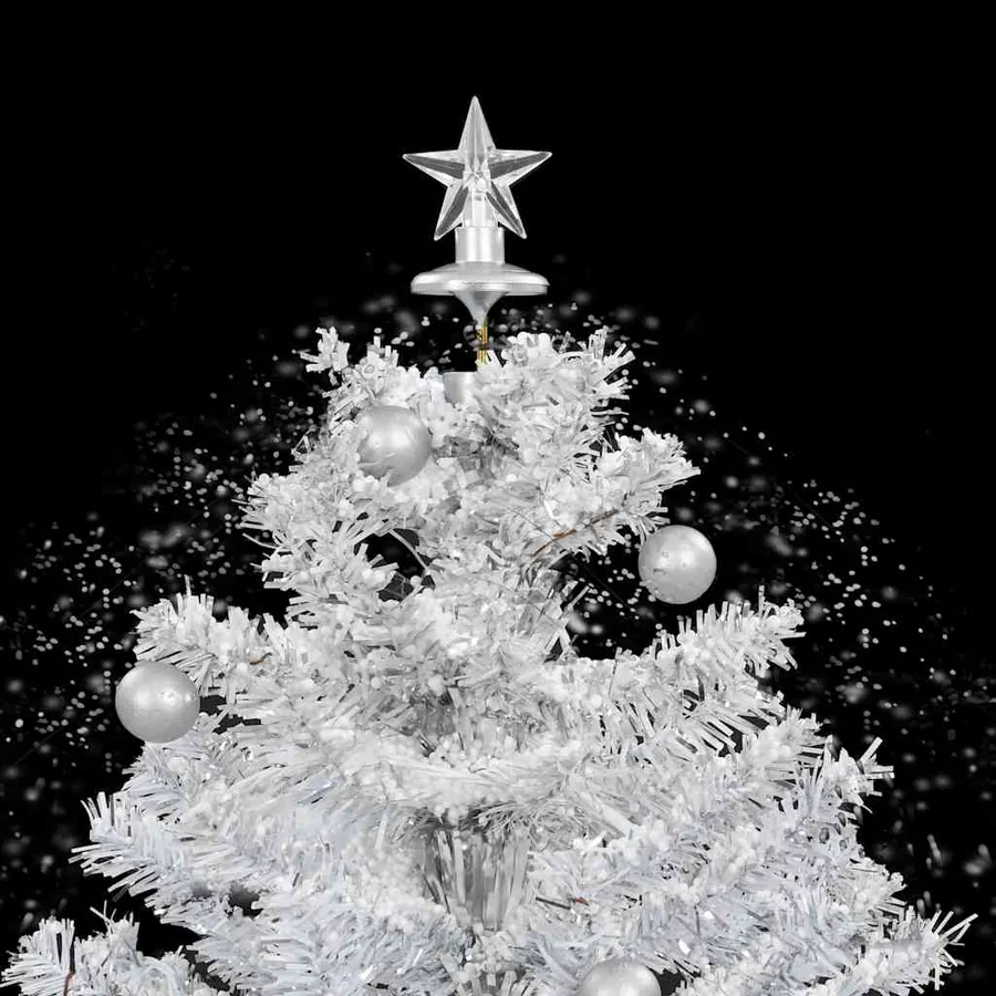 Arbre de Noël neigeux avec base de parapluie Blanc 75 cm - 6