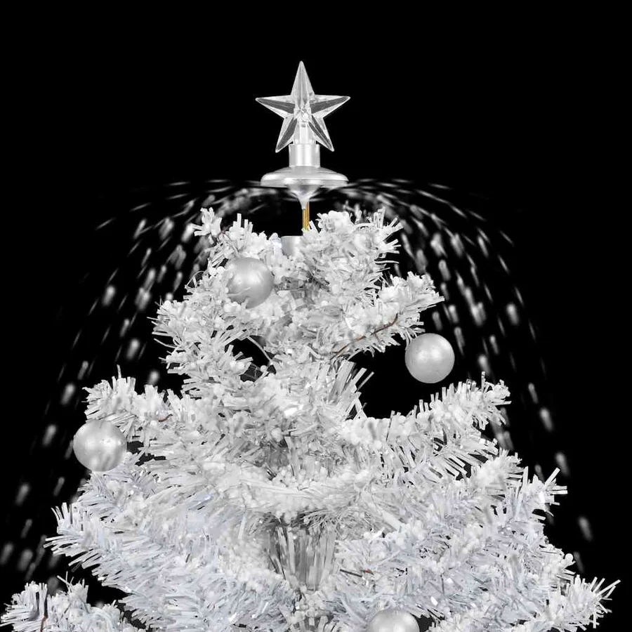 Arbre de Noël neigeux avec base de parapluie Blanc 75 cm - 7