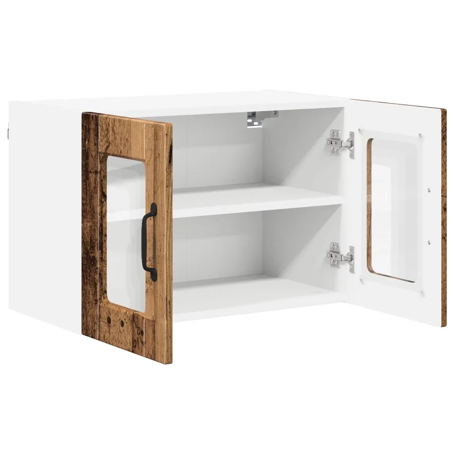Cabinet en verre mural PORTO Bois ancien 60 x 31 x 40 cm - 5