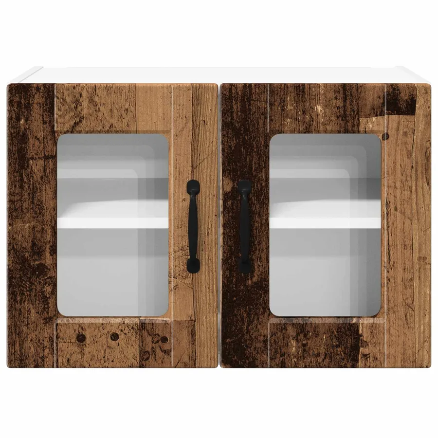 Cabinet en verre mural PORTO Bois ancien 60 x 31 x 40 cm - 6