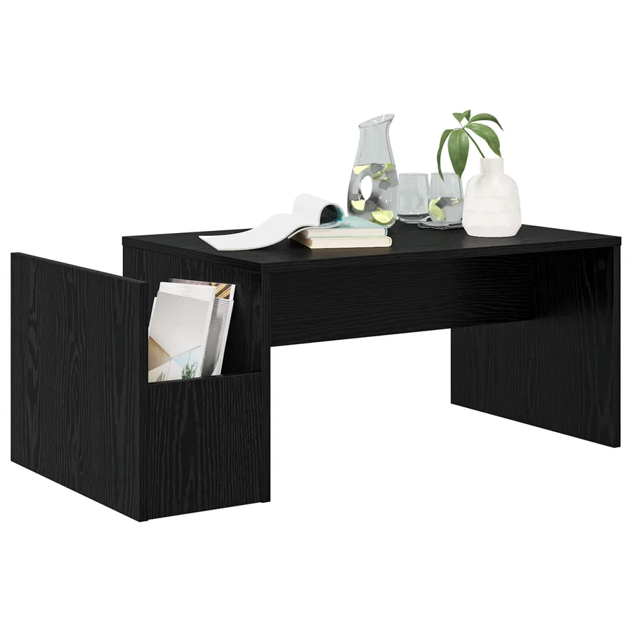 Table basse Chêne noir 90 x 45 x 35 cm Bois d'ingénierie - 3