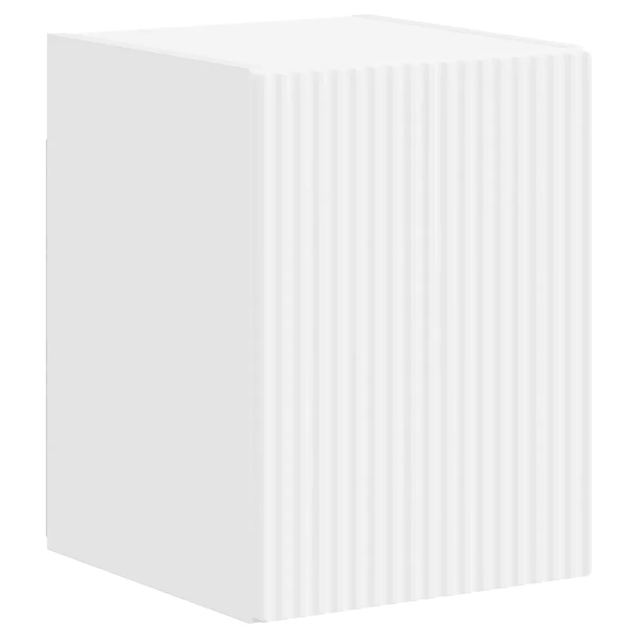 Ensemble meuble TV Montage mural 4 pcs Blanc Bois d'ingénierie - 7