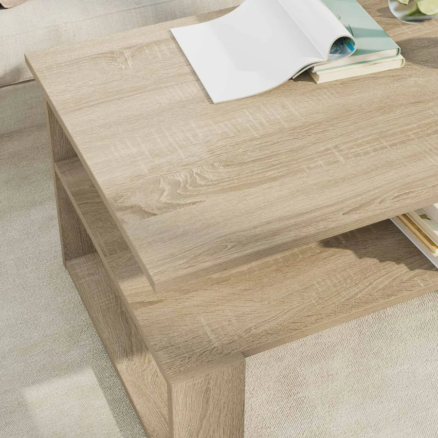 Table basse Chêne Sonoma 90 x 50 x 40 cm Bois d'ingénierie - 4