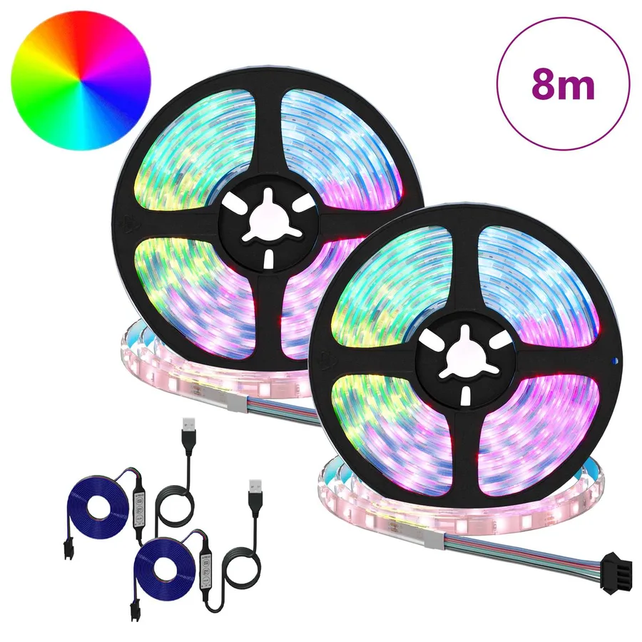 Bande LED 2 pcs Noir et Transparent 4000 mm Cuivre et plastique - 2