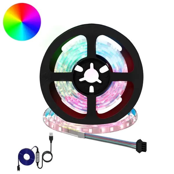 Bande LED 2 pcs Noir et Transparent 1000 mm Cuivre et plastique
