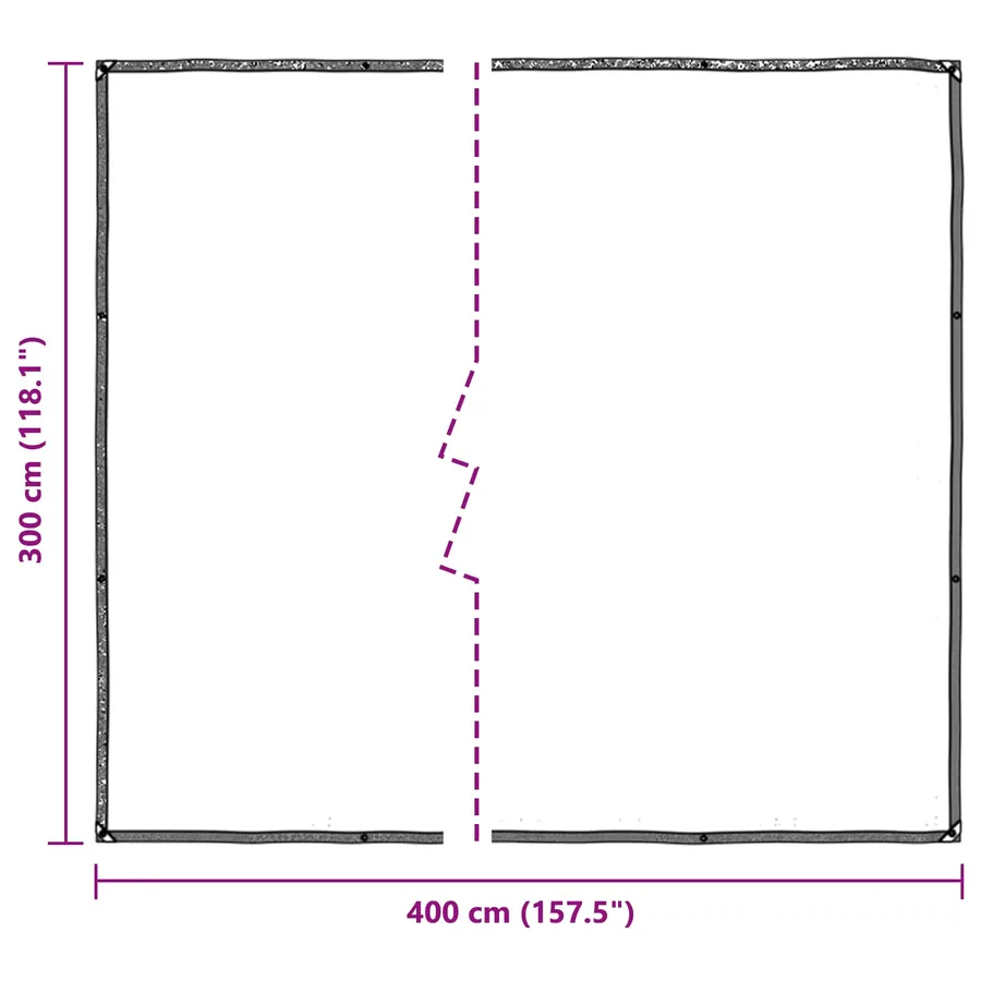 Couverture pour plantes Transparent 3 x 4 m PE - 10