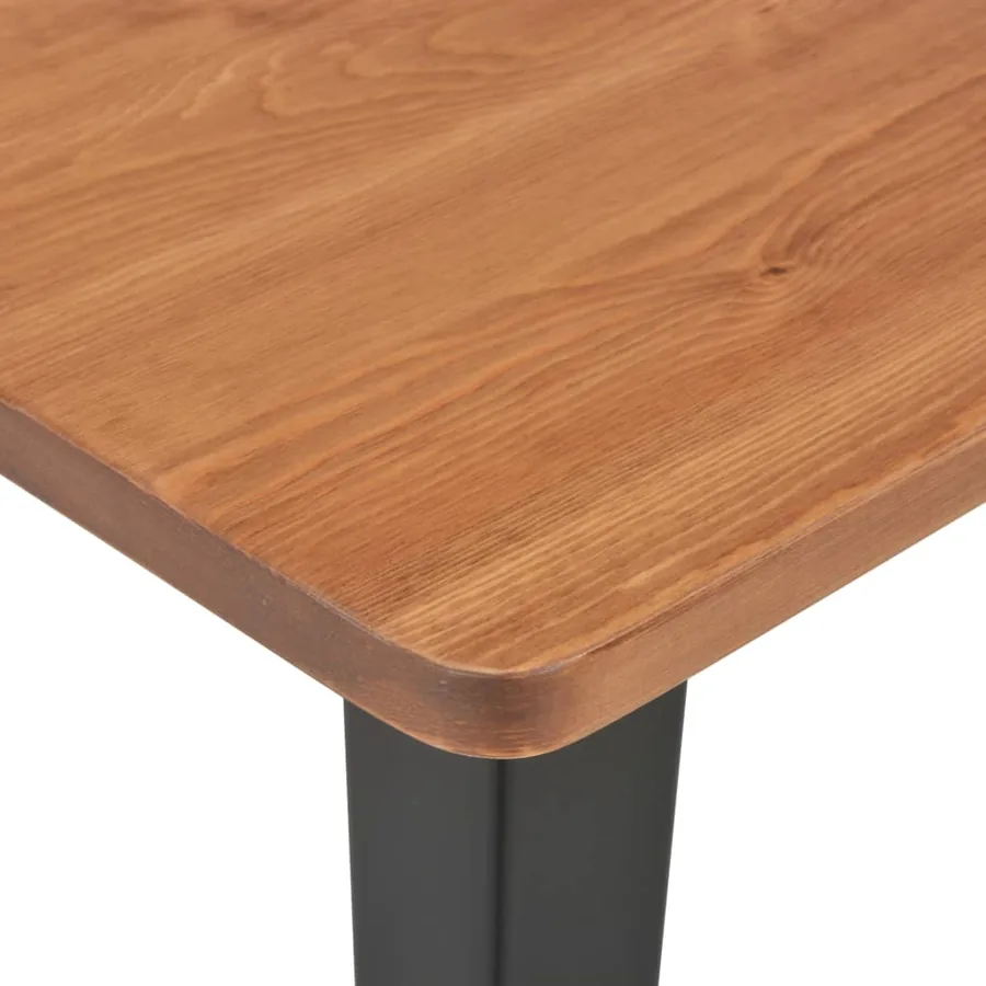 Mobilier de bar 3 pcs Acier Noir - 5