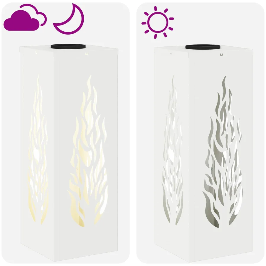 Lumière de chemin LED solaire 2 pcs Blanc chaud 18 x 18 x 50 cm - 13