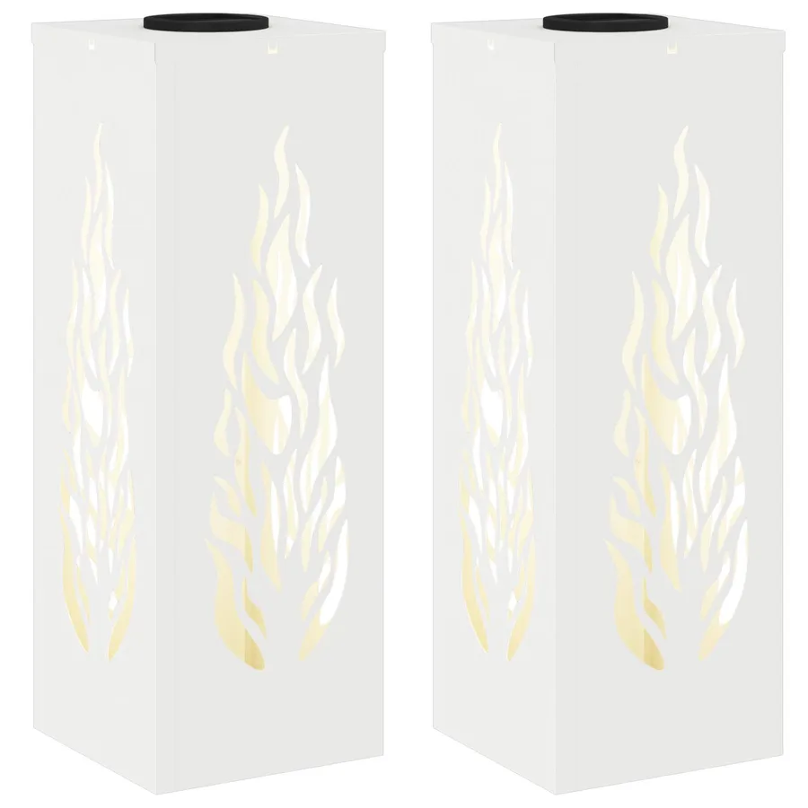 Lumière de chemin LED solaire 2 pcs Blanc chaud 18 x 18 x 50 cm - 2
