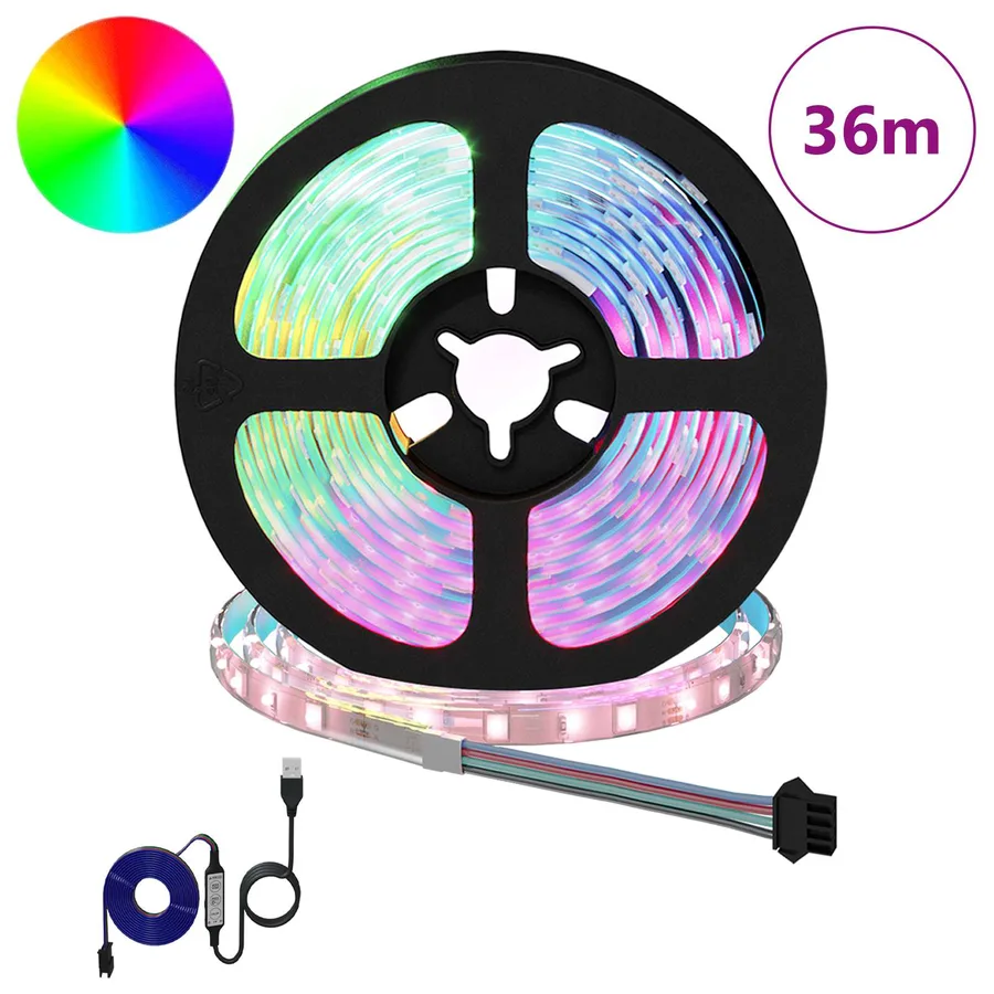 Bande LED 12 pcs Noir et Transparent 3000 mm - 2