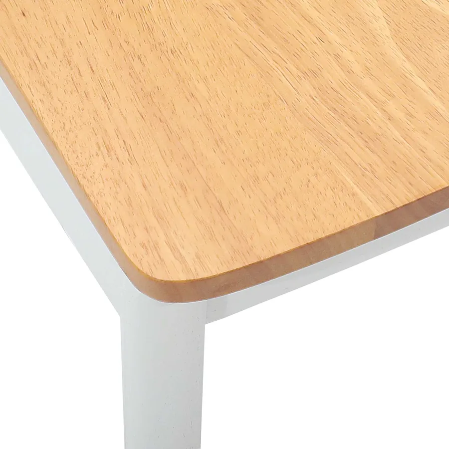 Chaise de salle à manger 2 pcs Blanc et Naturel - 9