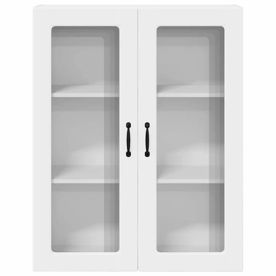 Cabinet en verre mural PORTO Blanc 80 x 31 x 100 cm - 6