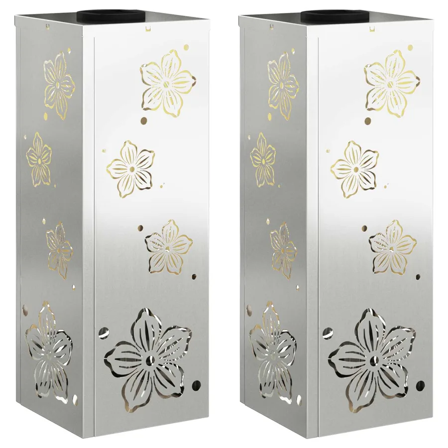 Lumière de chemin LED solaire 2 pcs Blanc chaud 18 x 18 x 50 cm - 2