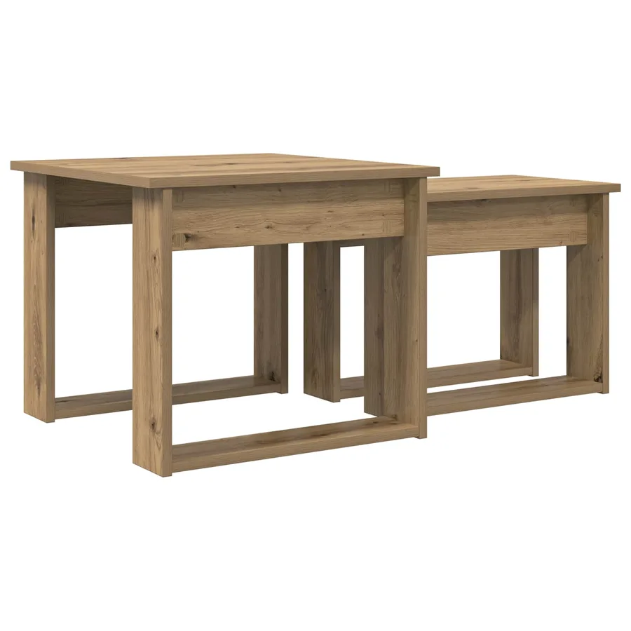Ensemble de tables basses 2 pcs Chêne artisanal 50 x 52 x 42 cm - 10