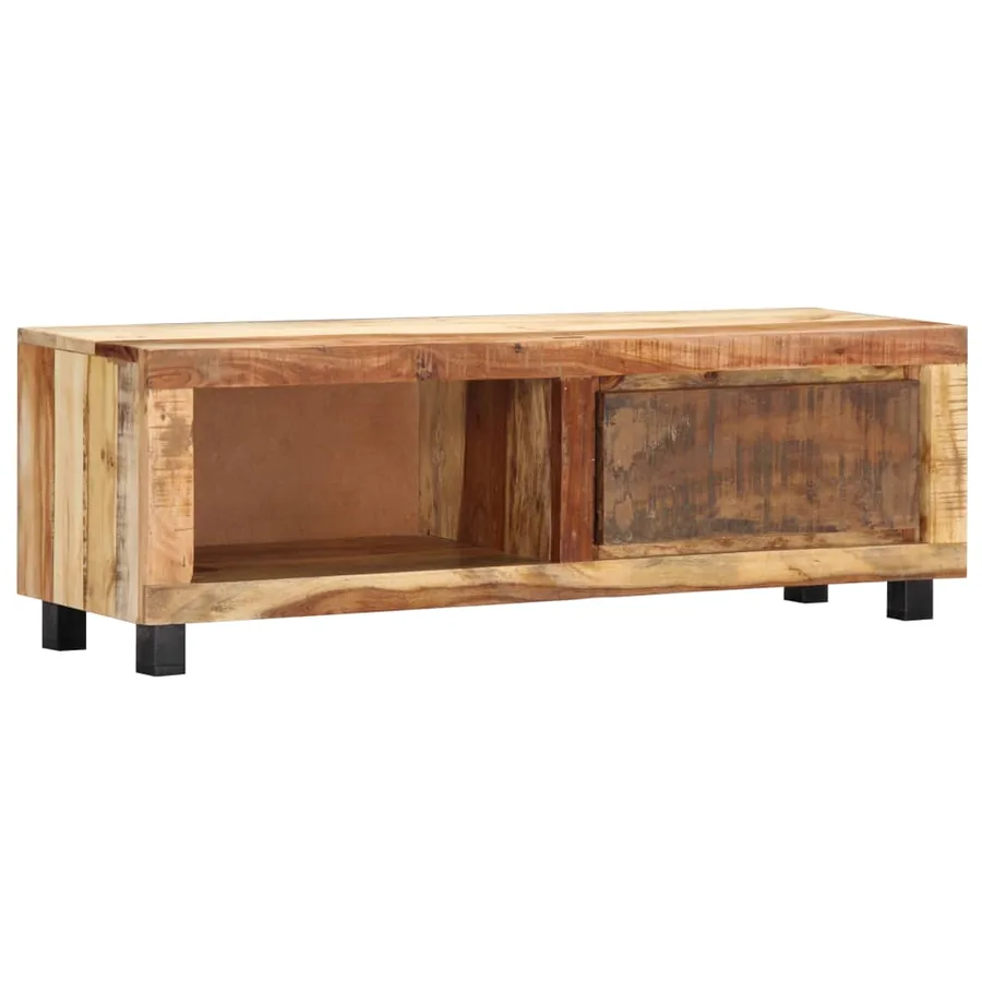 Meuble TV 100x30x33 cm Bois de récupération massif - 10