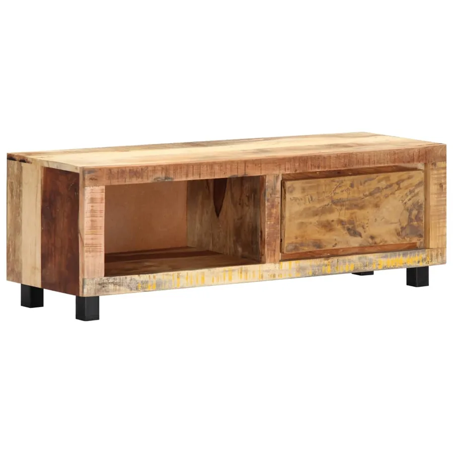 Meuble TV 100x30x33 cm Bois de récupération massif - 13