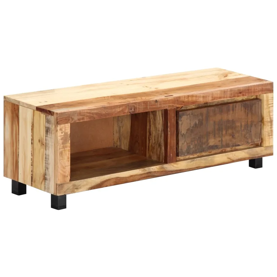 Meuble TV 100x30x33 cm Bois de récupération massif - 2