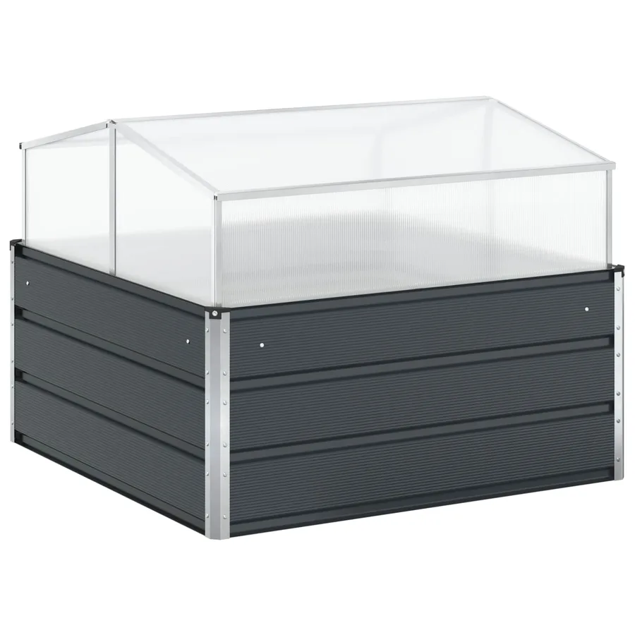 Jardinière Anthracite 100 x 100 x 77 cm Acier galvanisé - 2