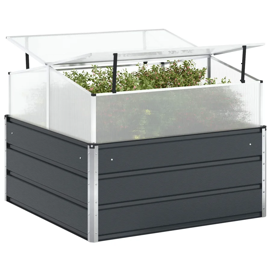 Jardinière Anthracite 100 x 100 x 77 cm Acier galvanisé - 3