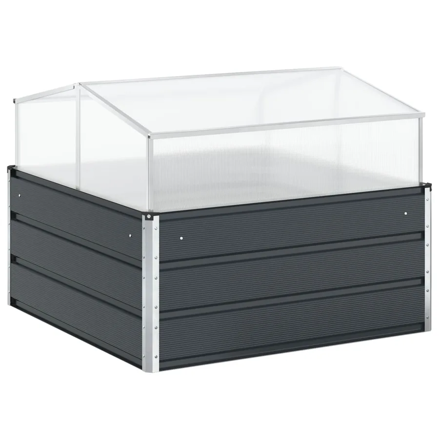 Jardinière Anthracite 100 x 100 x 77 cm Acier galvanisé - 6