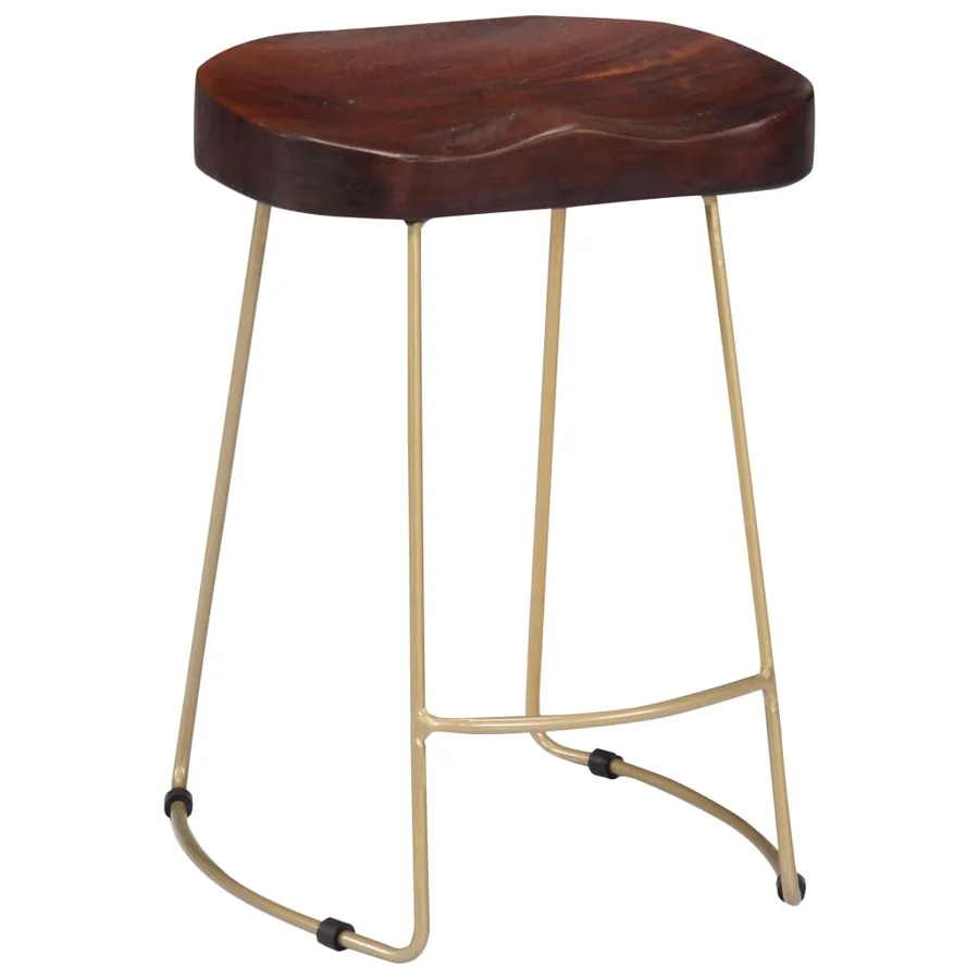 Tabourets de bar Gavin lot de 2 bois de manguier massif - 13