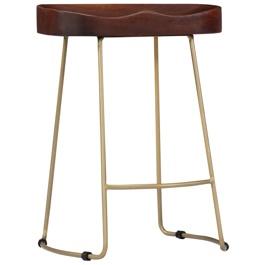 Tabourets de bar Gavin lot de 2 bois de manguier massif - 2