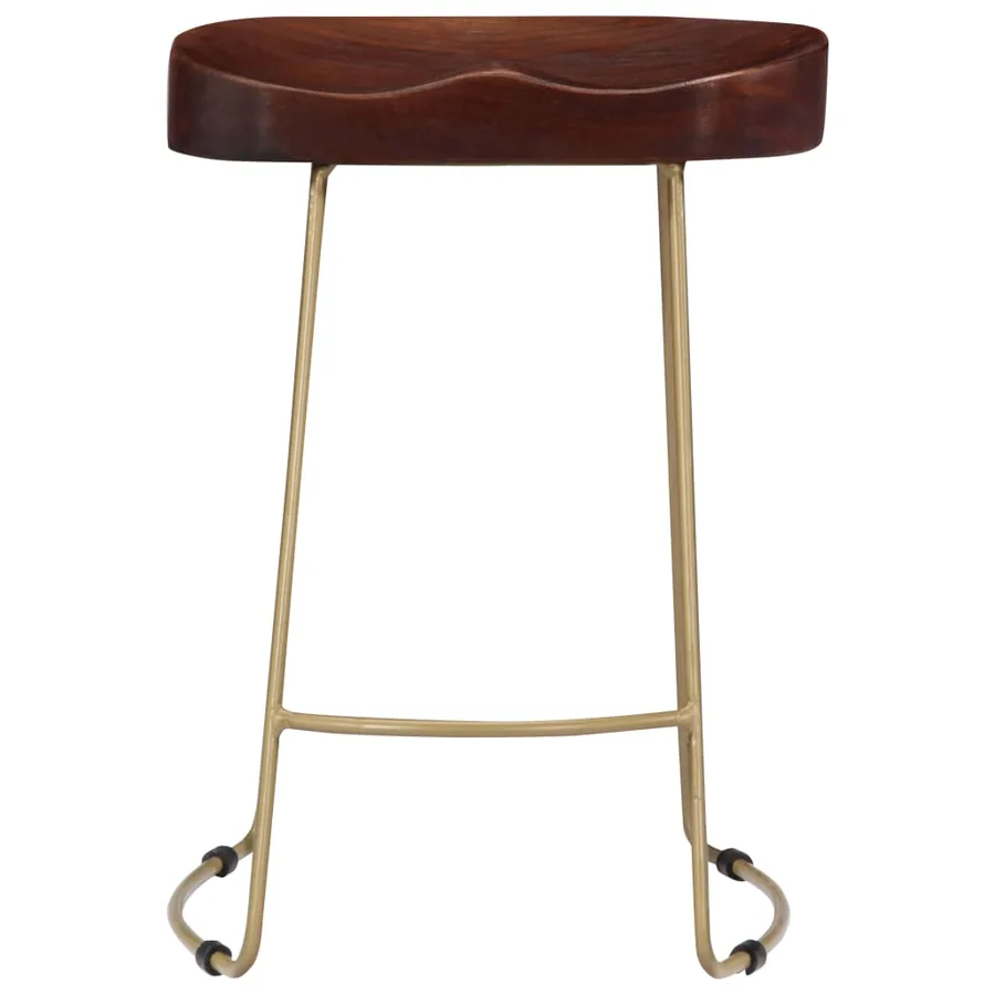 Tabourets de bar Gavin lot de 2 bois de manguier massif - 3