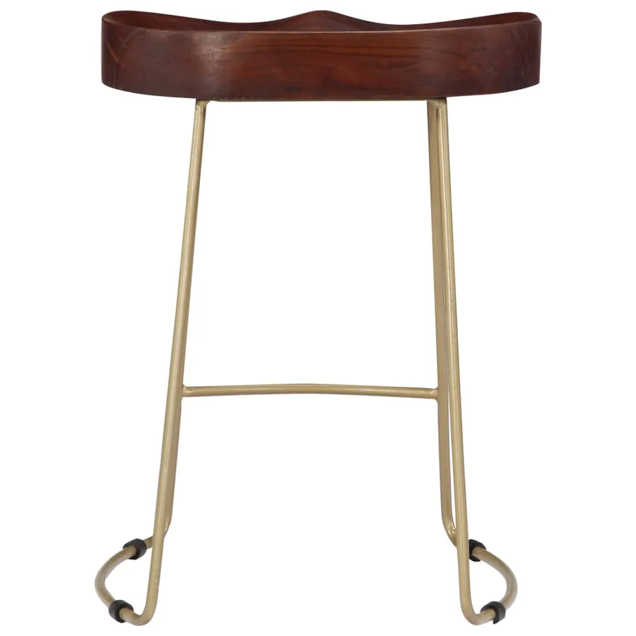 Tabourets de bar Gavin lot de 2 bois de manguier massif - 4