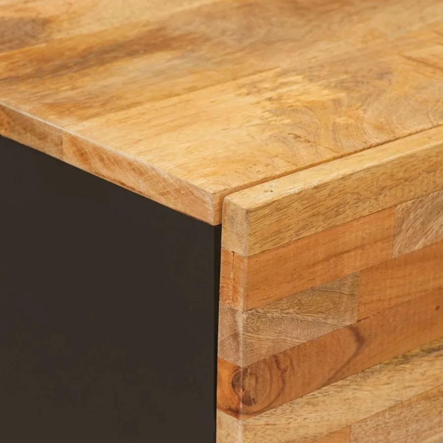 Meuble d'appoint Marron 80 x 33 x 75 cm Bois de mangue massif - 6
