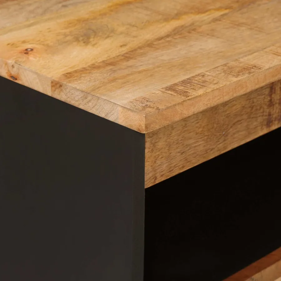 Meuble d'appoint Marron 60 x 33 x 75 cm Bois de mangue massif - 6