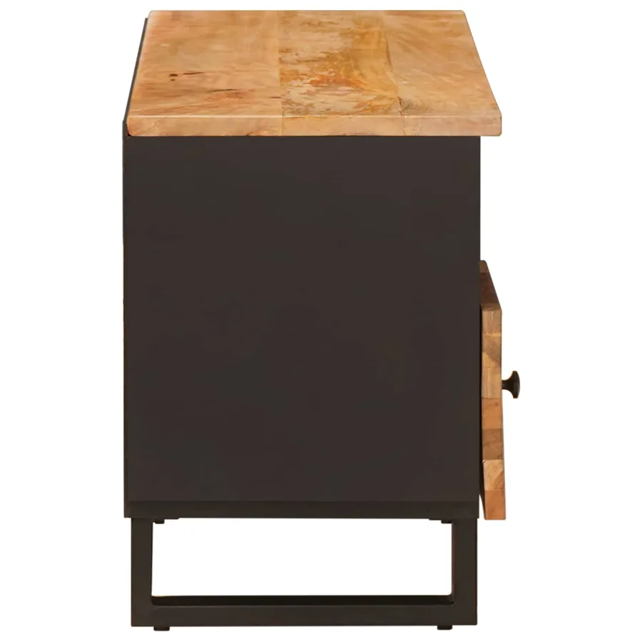 Meuble TV Corona Marron 100 x 33 x 46 cm Bois de mangue massif - 4