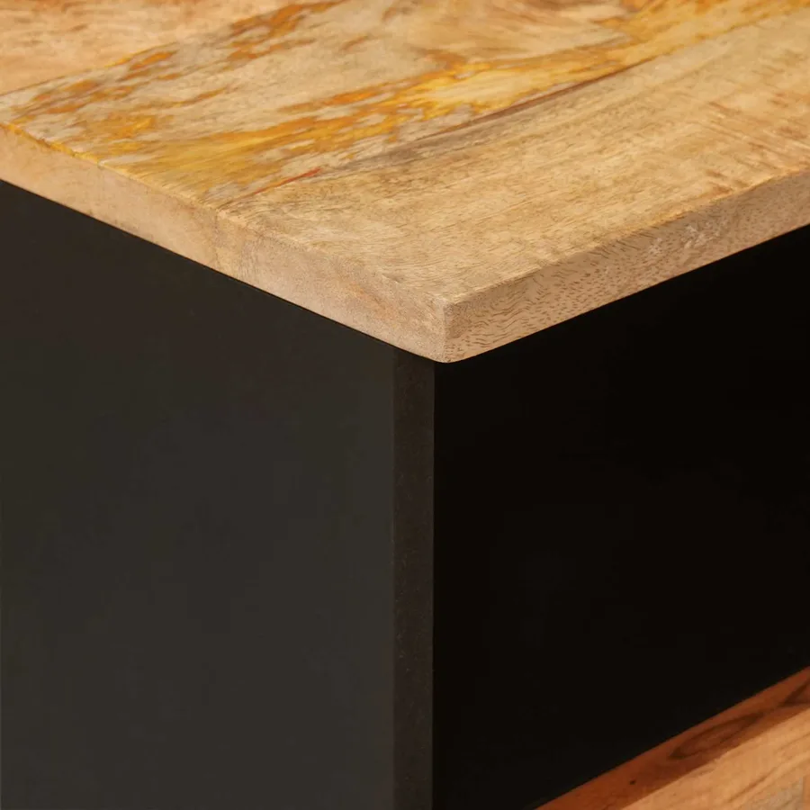 Meuble TV Corona Marron 100 x 33 x 46 cm Bois de mangue massif - 6