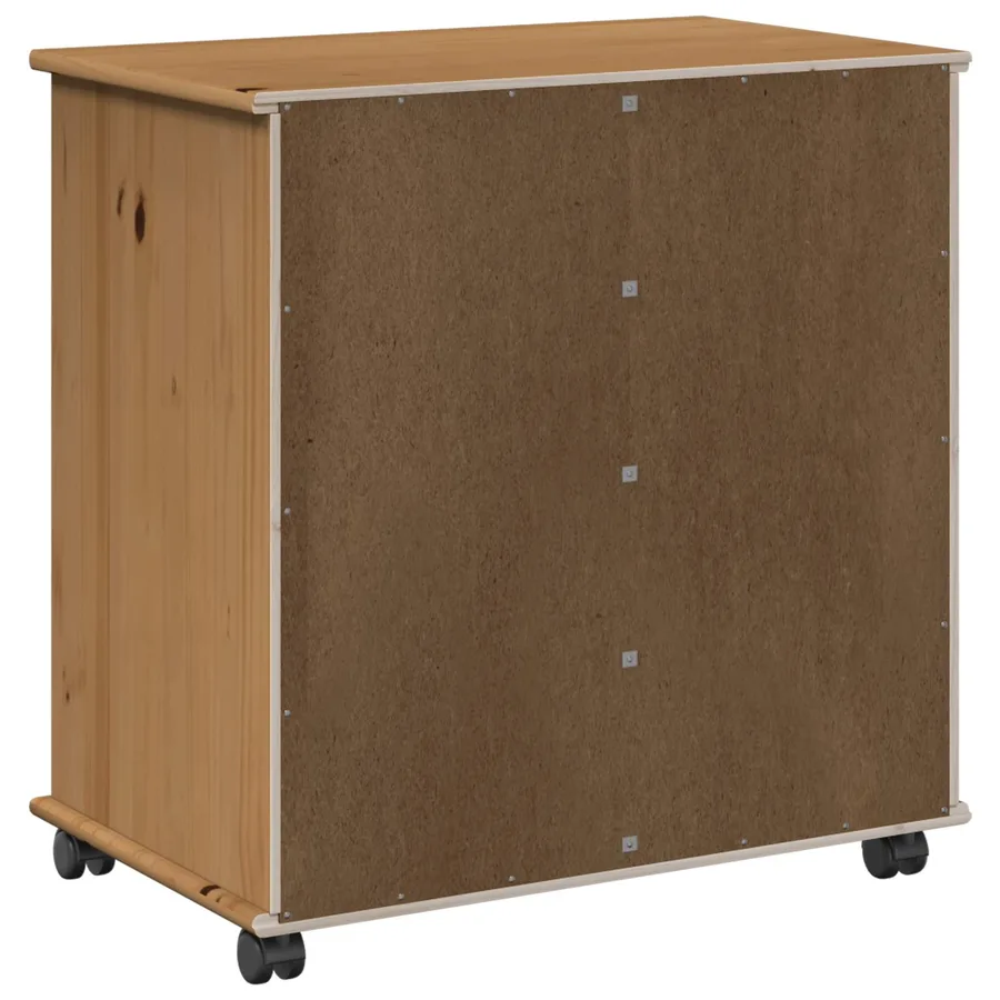 Cabinet roulant avec roue Marron miel 63,5 x 39 x 65,5 cm - 7