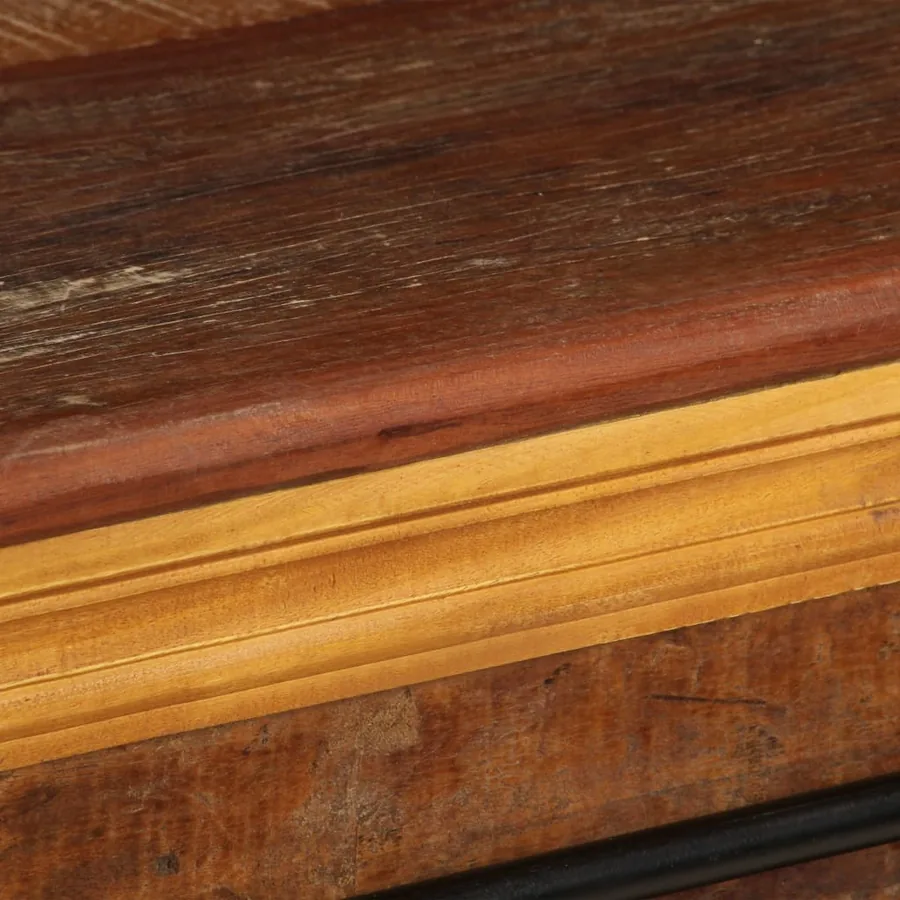 Meuble TV 110 x 30 x 45 cm Bois de récupération massif - 11